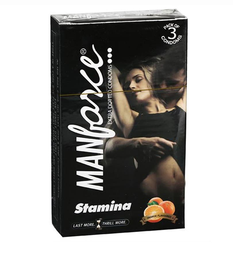 Manforce Stamina Orange Flavoured Condom 3pc