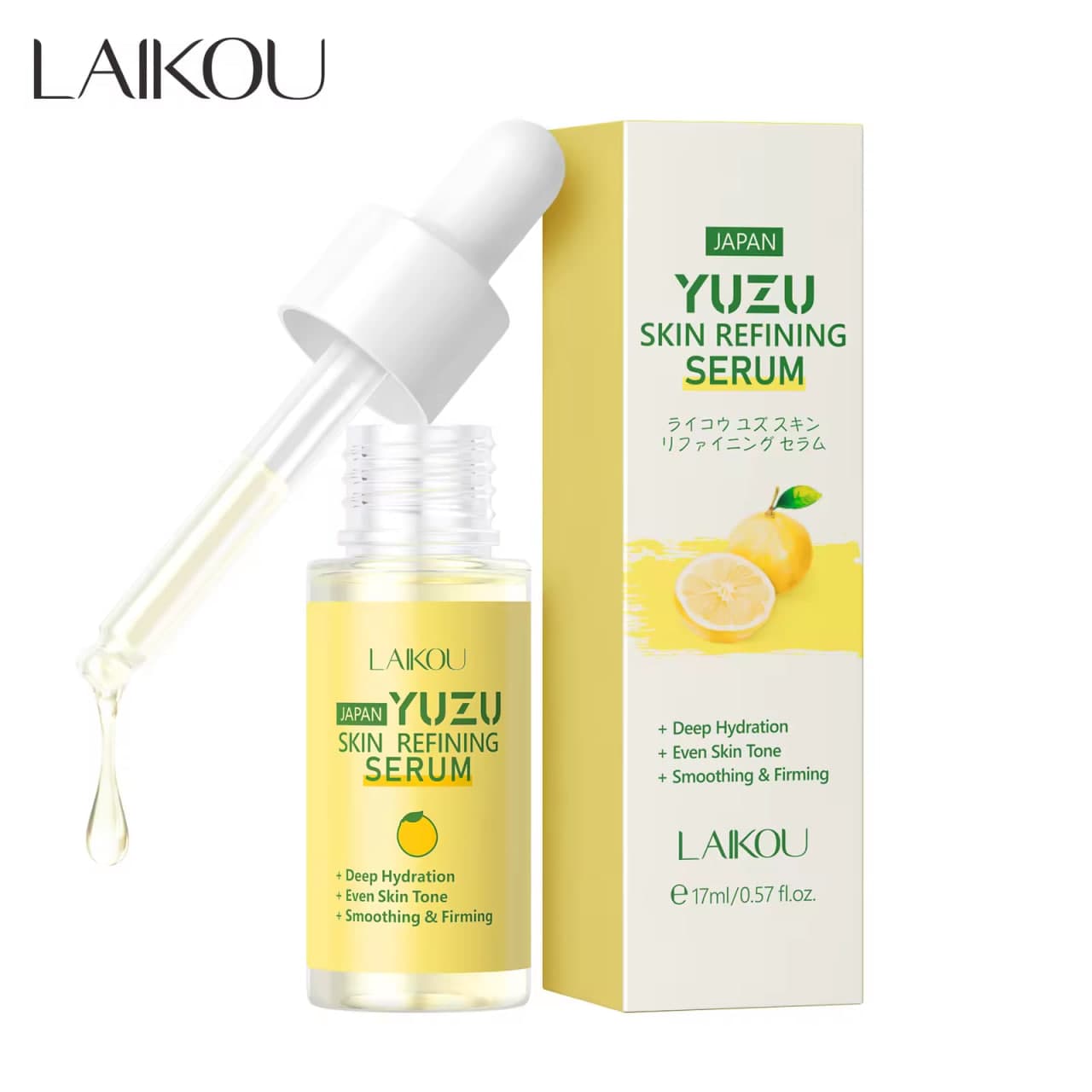 Laikou Japan Yuzu Skin Refining Serum for Deep Hydration & Even Skin Tone 17ml