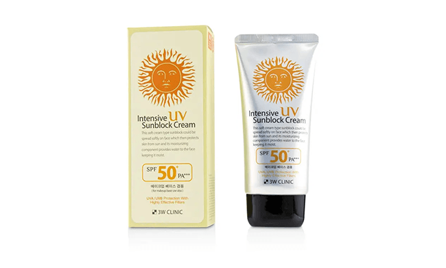 3W Clinic Intensive UV Sunblock Cream with SPF50+ PA+++