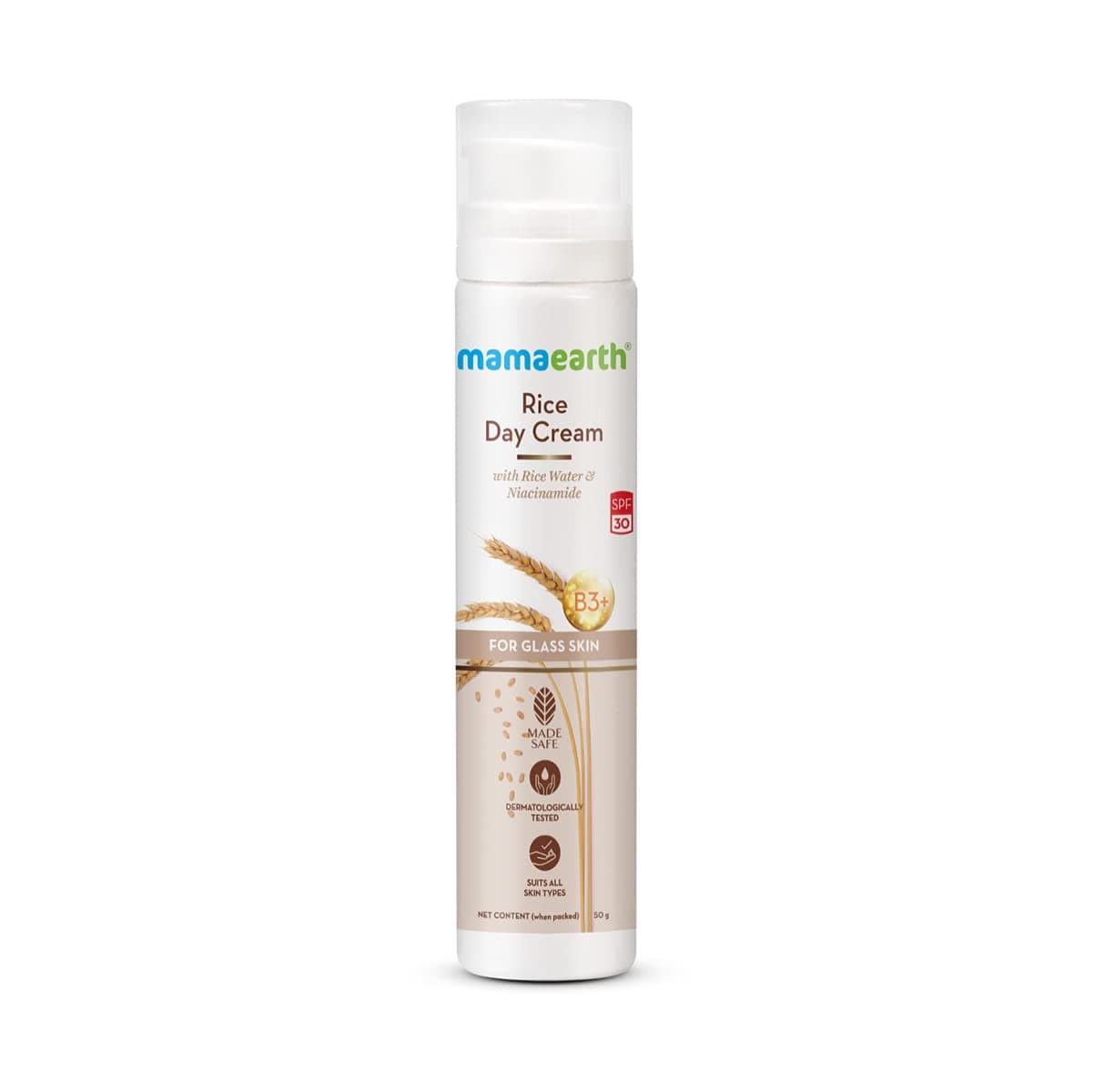 Mamaearth Rice Day Cream with Niacinamide for Glass Skin 50g