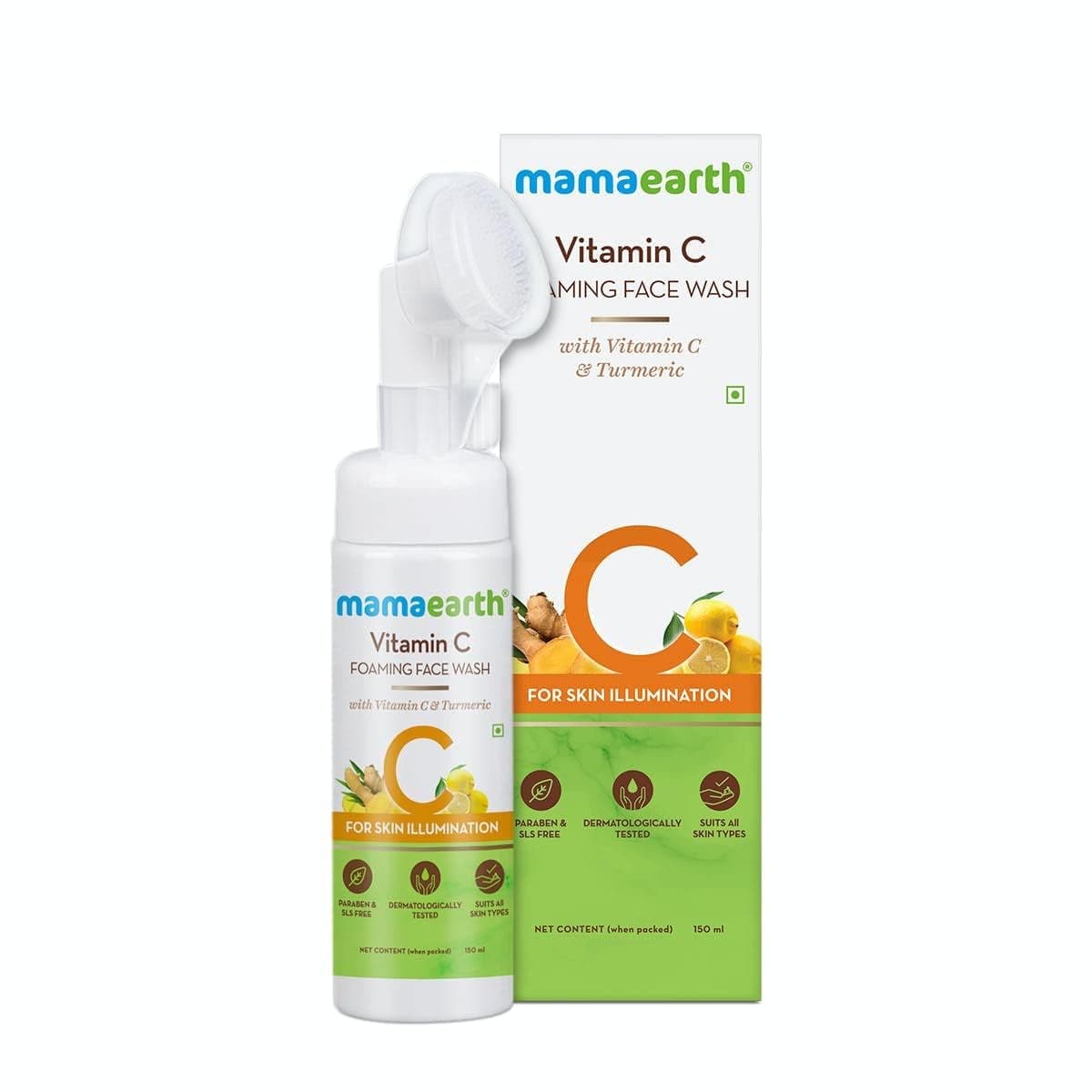 Mamaearth Vitamin C Foaming Face Wash with Turmeric for Skin Illumination 150ml