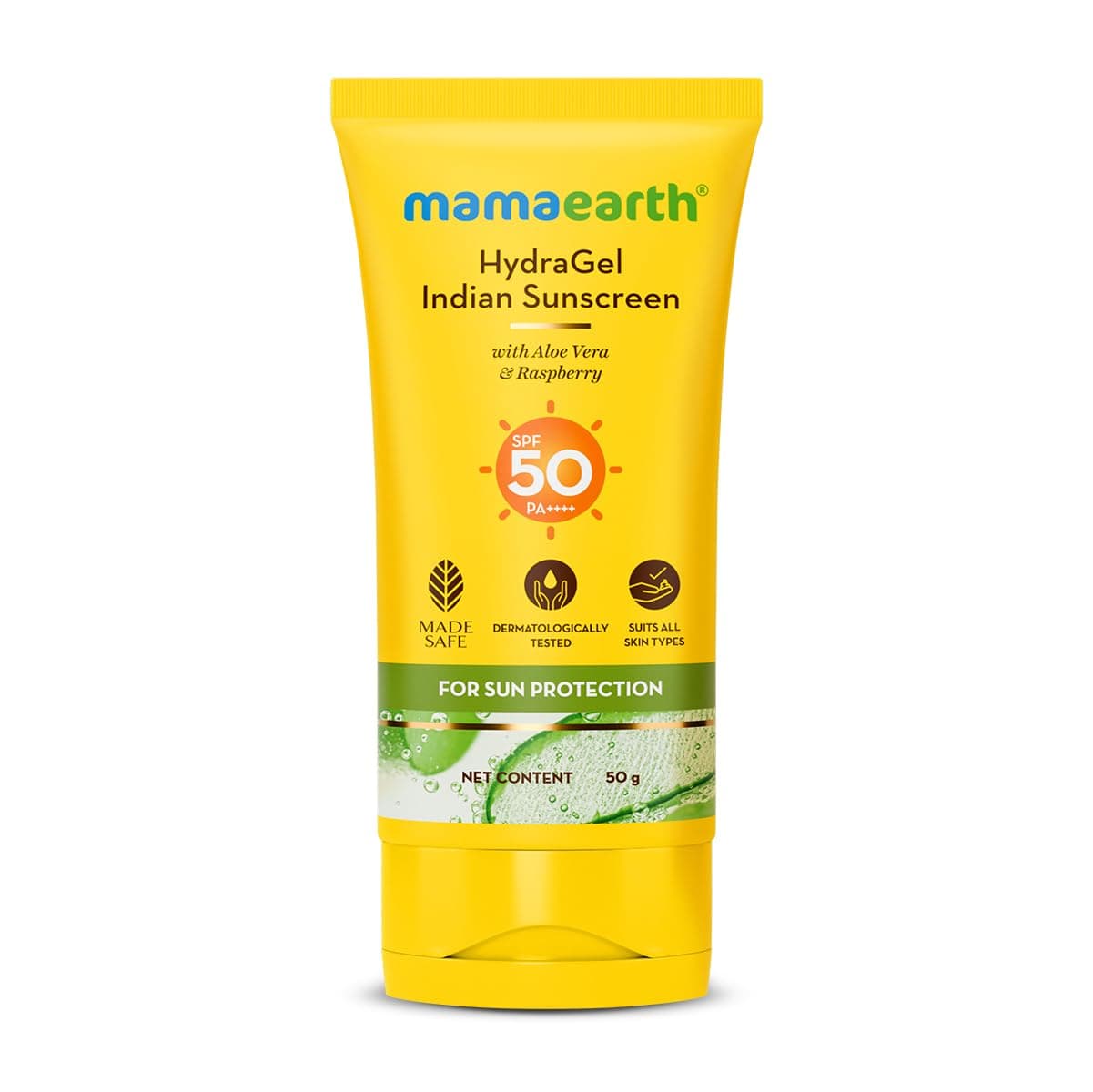 Mamaearth HydraGel Indian Sunscreen SPF 50 PA++++ for All Skin Types 50g