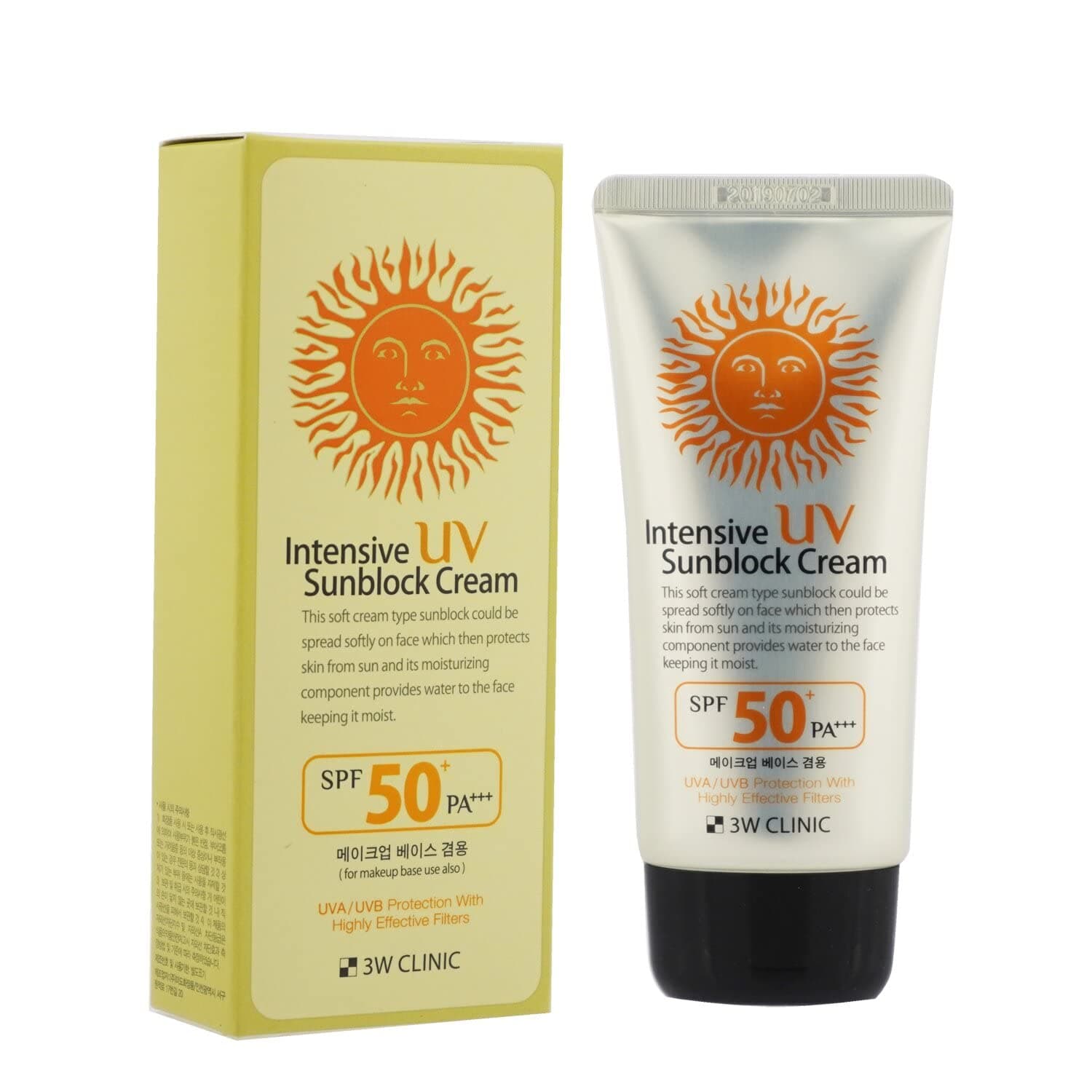 3W Clinic Intensive UV Sunblock Cream SPF50+ Pa+++ 70ml