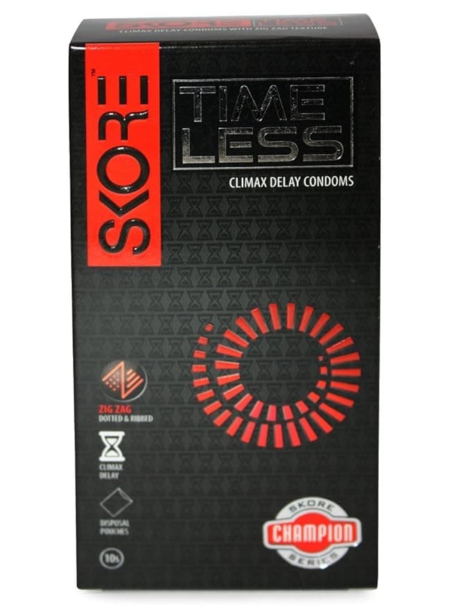 Skore Timeless Climax Delay Dotted & Ribbed Condoms 10pc