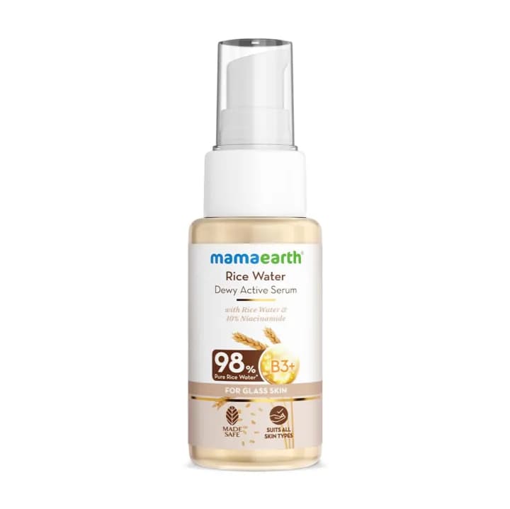Mamaearth Rice Water Dewy Active Serum with 10% Niacinamide for Glass Skin 50ml