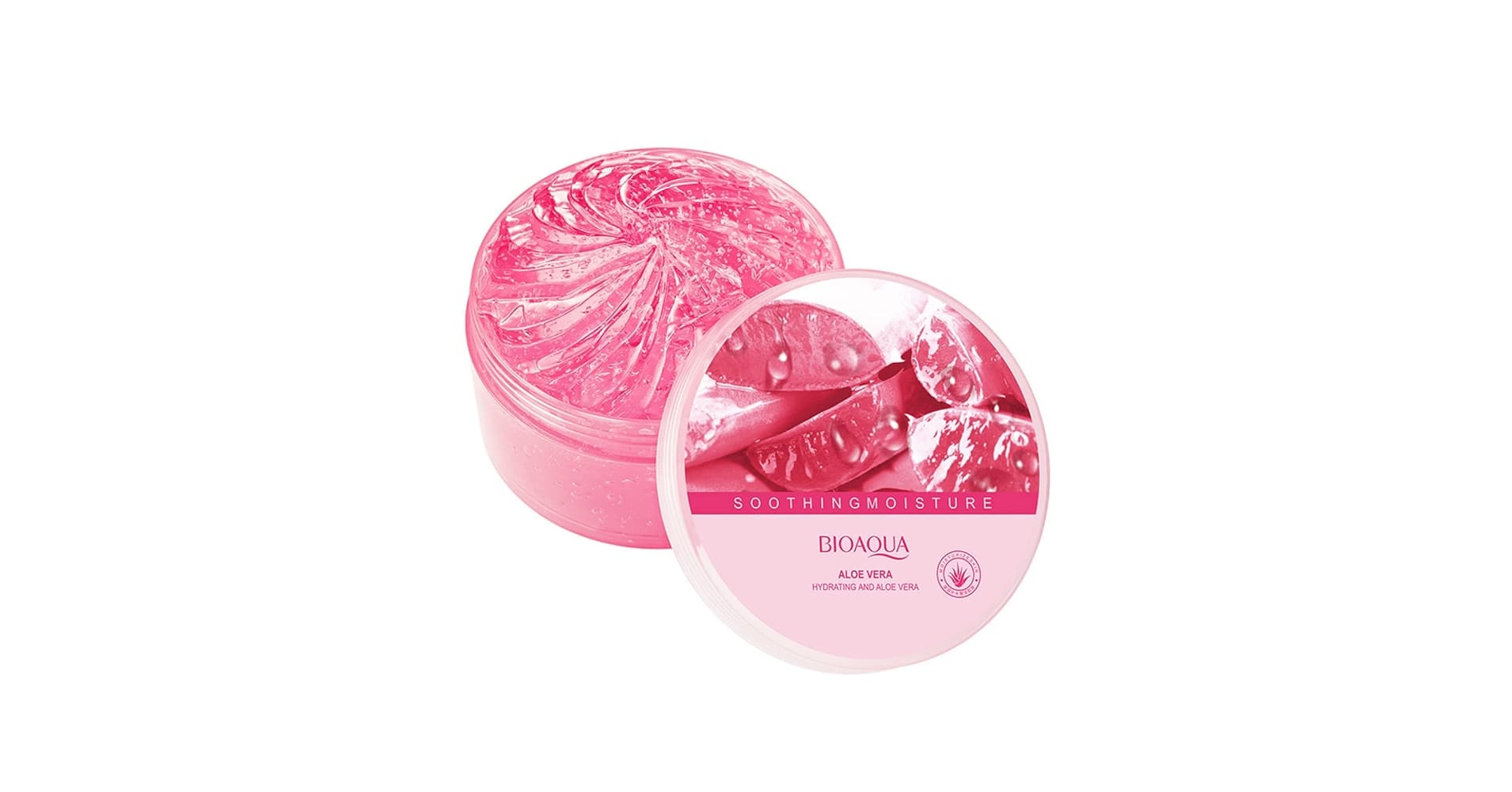 Bioaqua Soothing Moisture Pink Aloe Vera Gel for Hydrating Skin 300ml