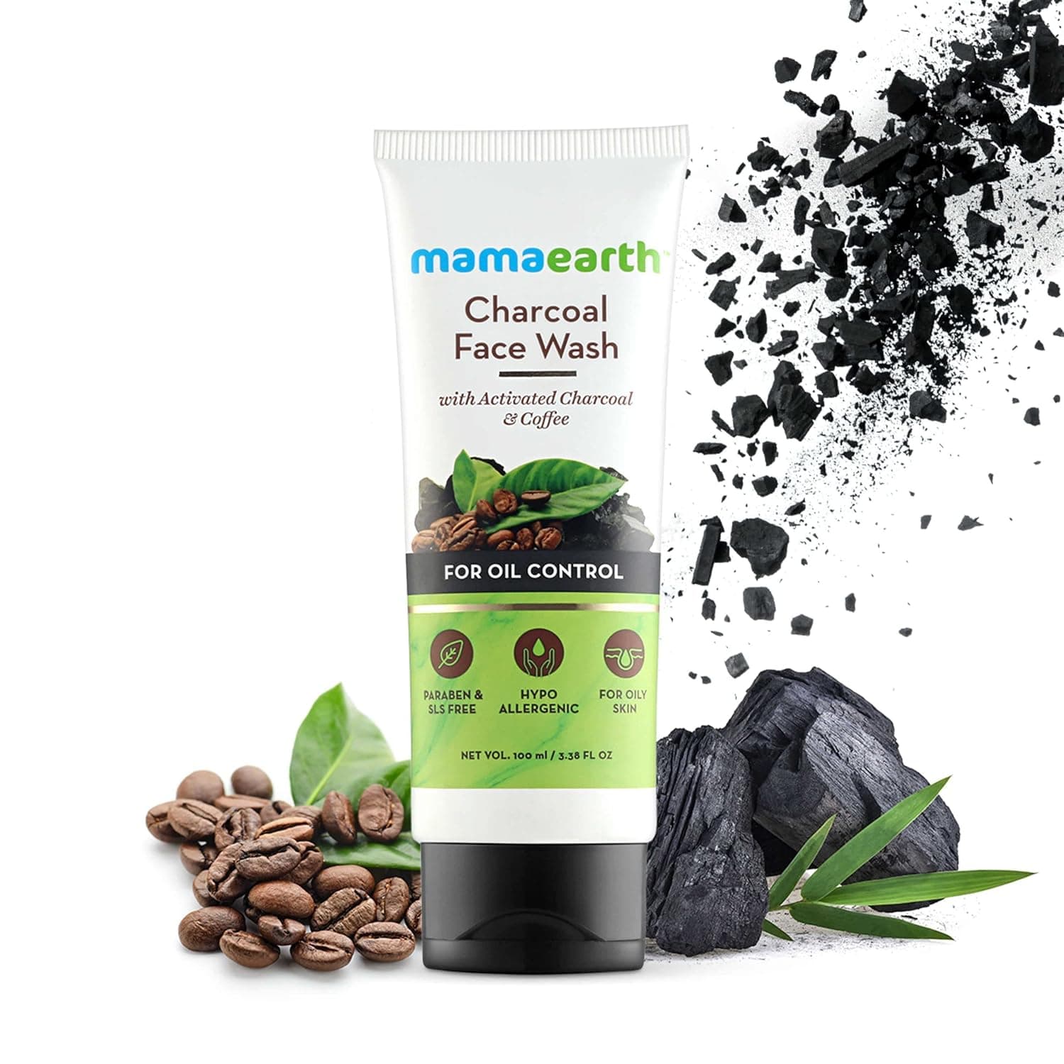 Mamaearth Charcoal Face Wash with Activated Charcoal & Coffee for Oil Control 100ml