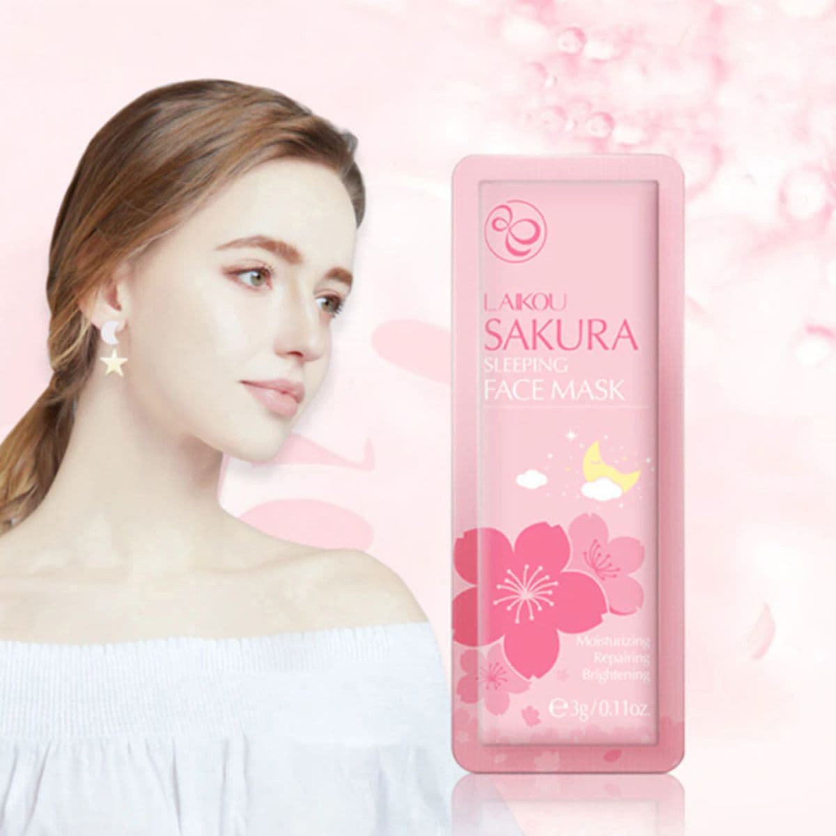 Laikou Japan Sakura Sleeping Face Mask 3g
