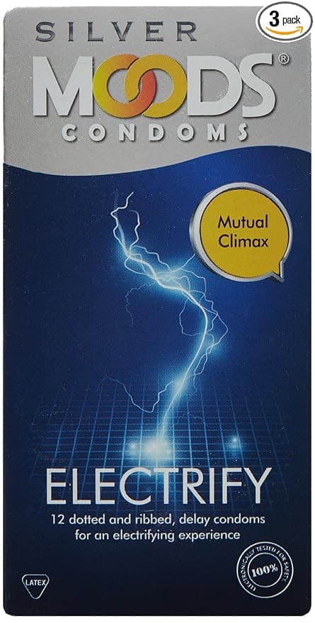 Moods Silver Electrify Condom for Mutual Climax 12pc