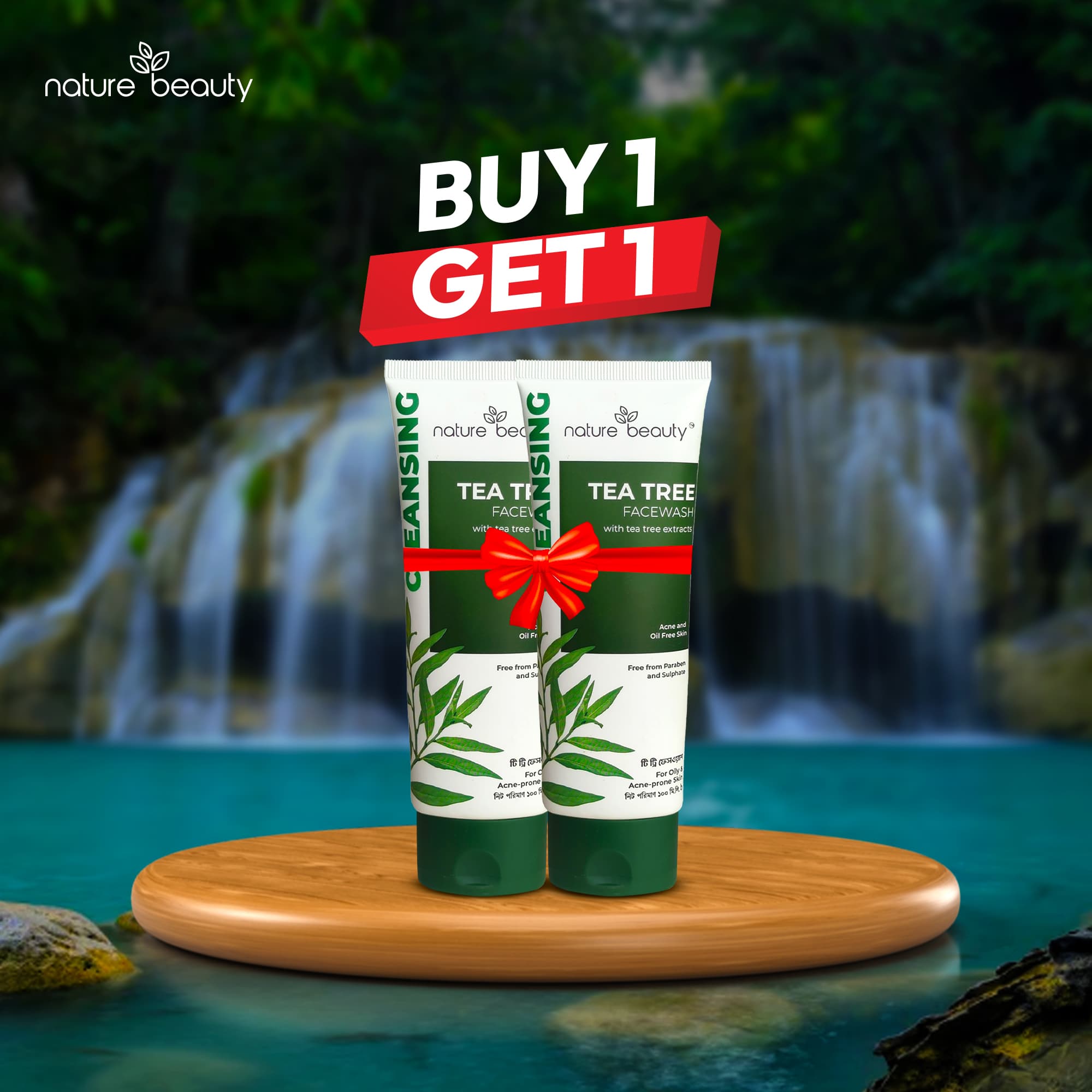Nature Beauty Tea Tree Face Wash 100ml Buy 1 Get 1