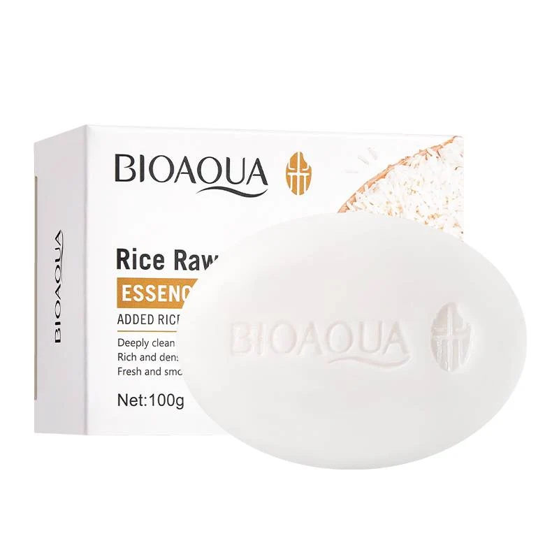 Bioaqua Rice Raw Pulp Essence Soap for Smoothing Skin 100g