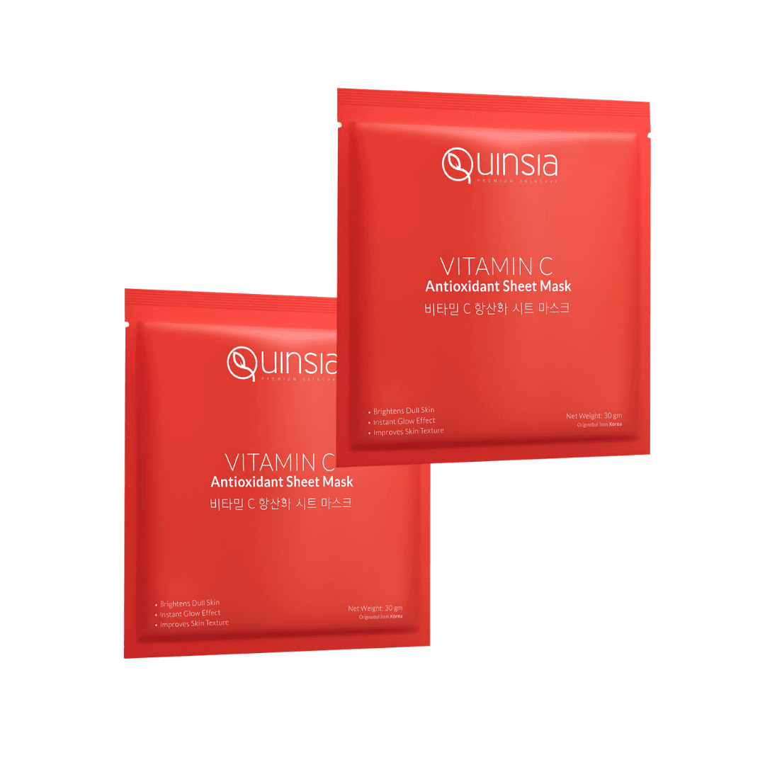Quinsia Vitamin C Antioxidant Sheet Mask 30g 2pc Combo
