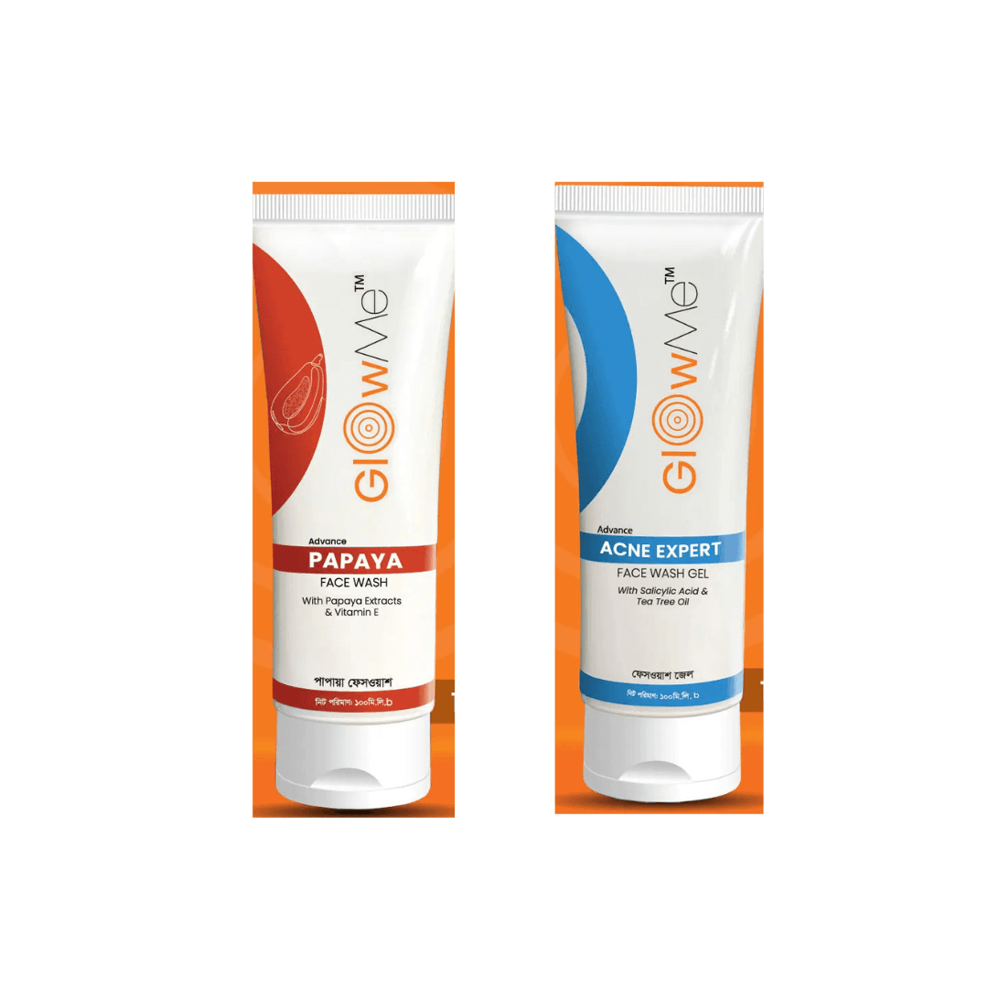 Glow Me Acne Expert Facewash 100ml with Free Glow Me Papaya Facewash 100ml