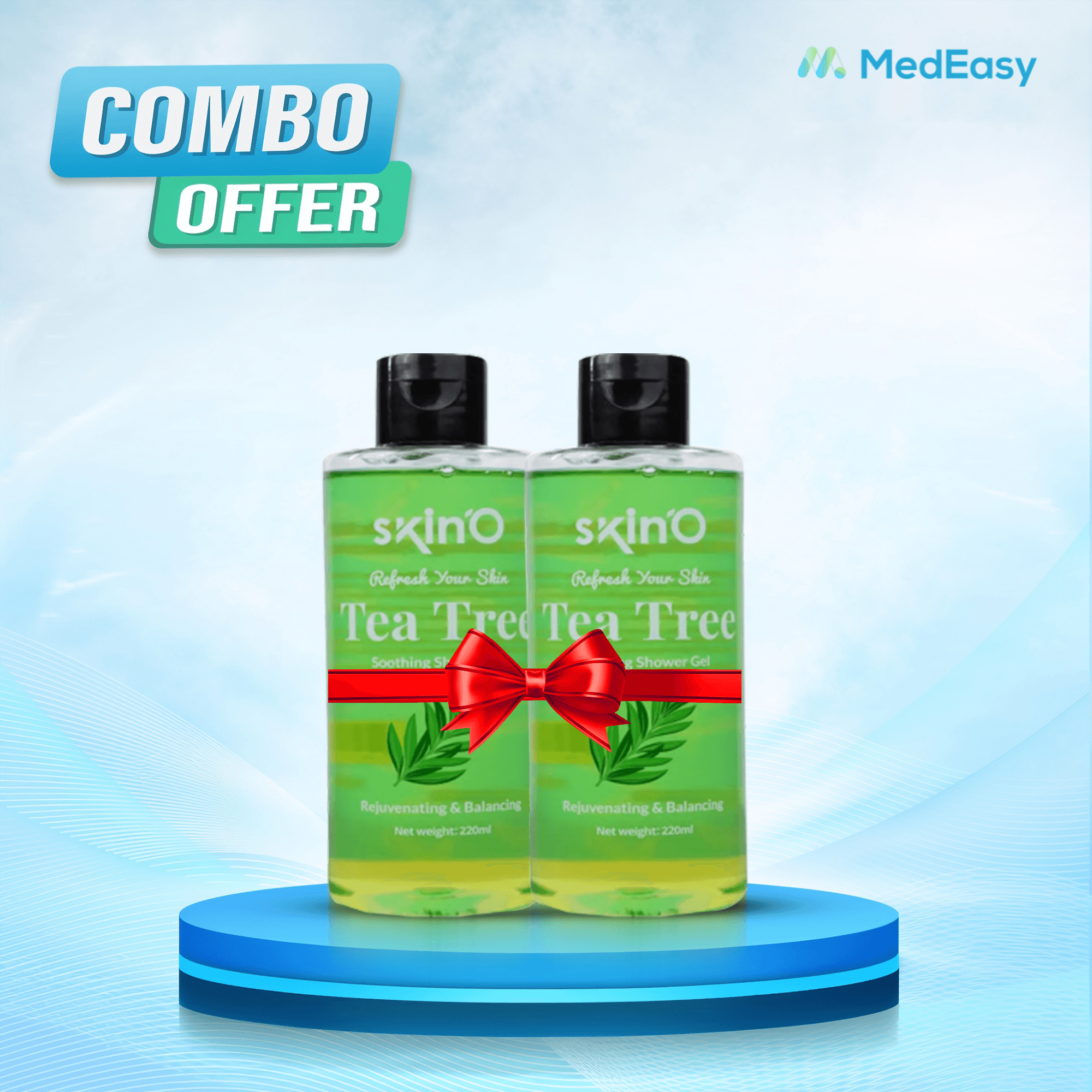 Skino Tea Tree Soothing Shower Gel for Rejuvenating & Balancing Skin Buy 1 Get 1