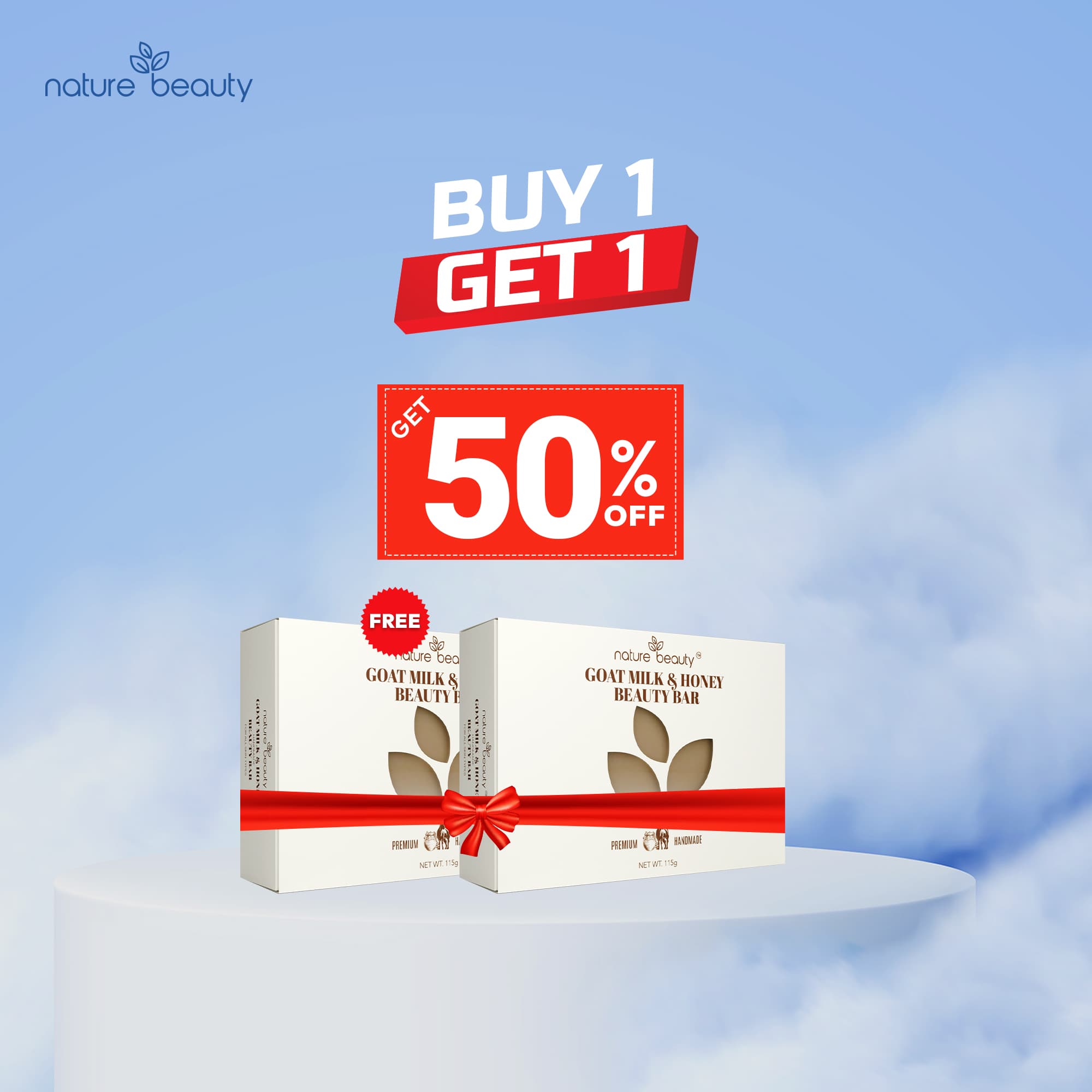 Nature Beauty Hand-made Goat Milk Beauty Bar Buy 1 Get 1