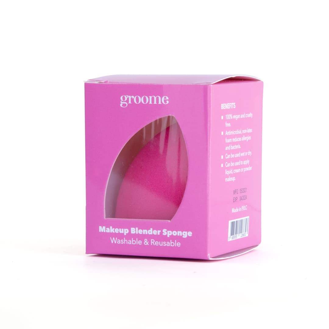 Groome Makeup Blender Sponge Pink 1pc