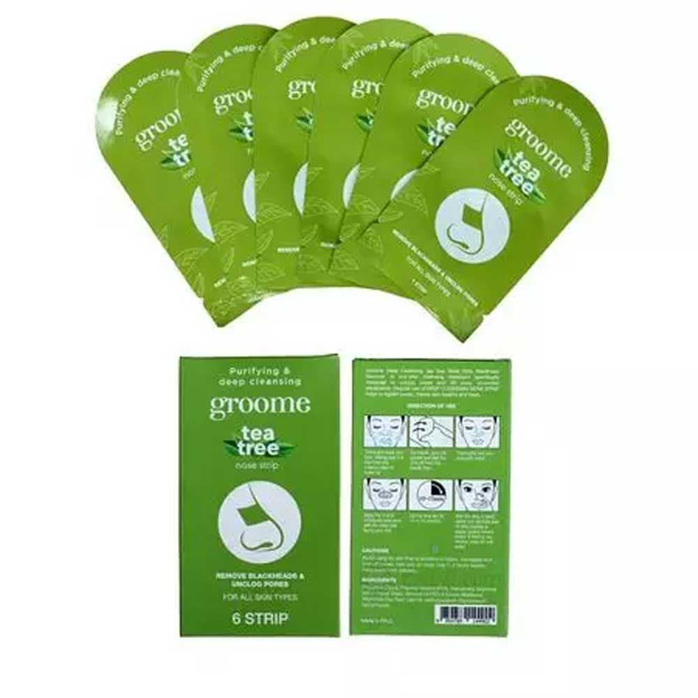 Groome Tea Tree Purifying & Deep Cleansing Nose Strips 6 pc