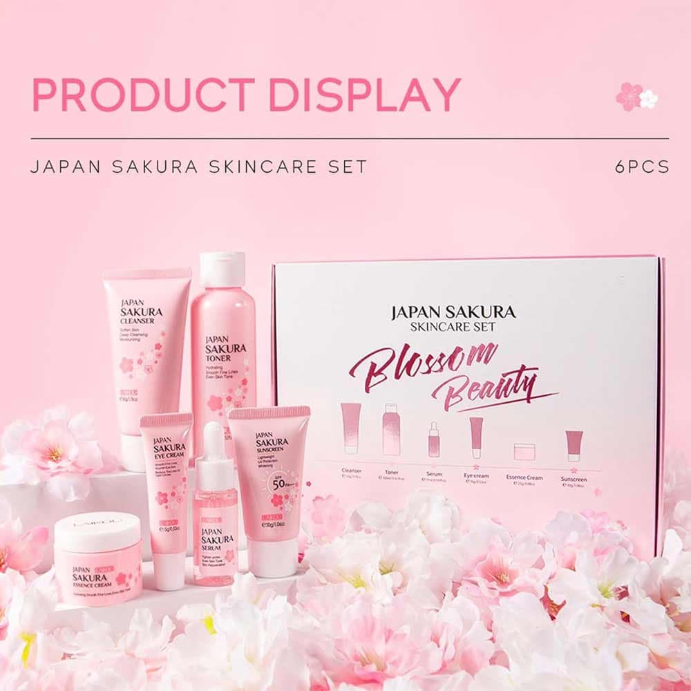 Laikou Japan Sakura Skin Care Set Blossom Beauty 6pc