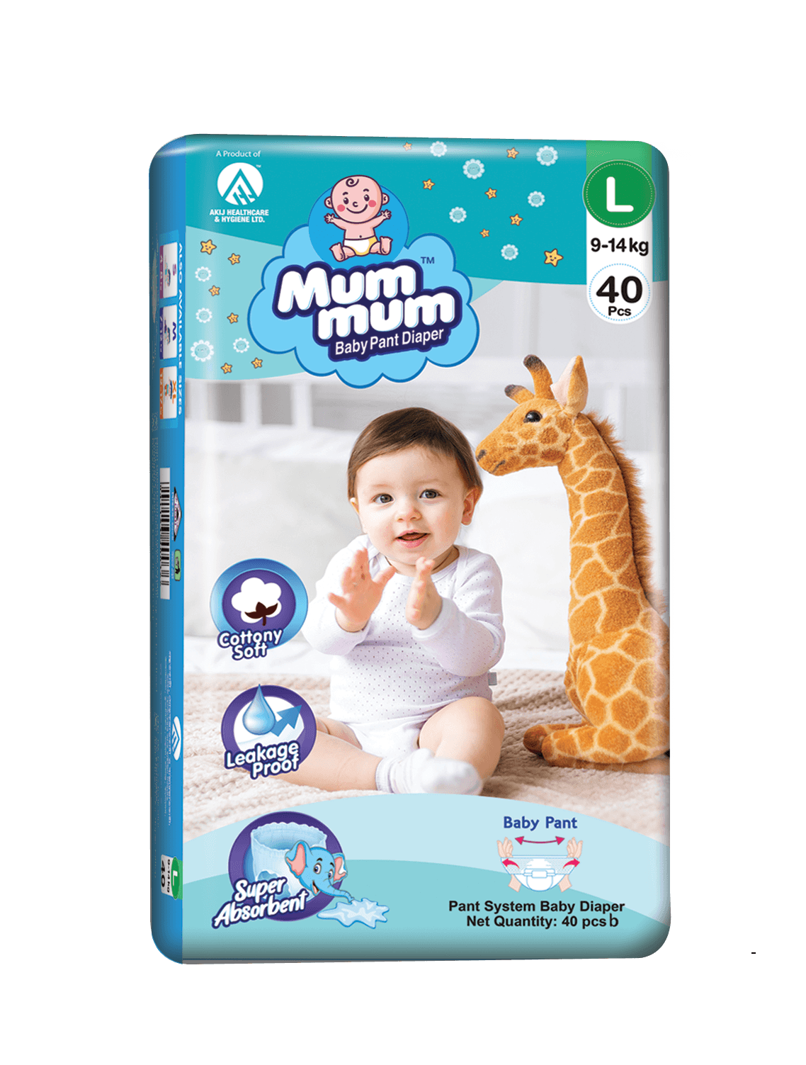 Mum Mum Baby Diaper Pant 9-14 kg