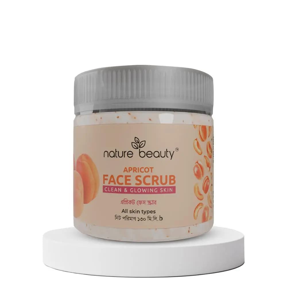 Nature Beauty Apricot Face Scrub for All Skin Types 130ml