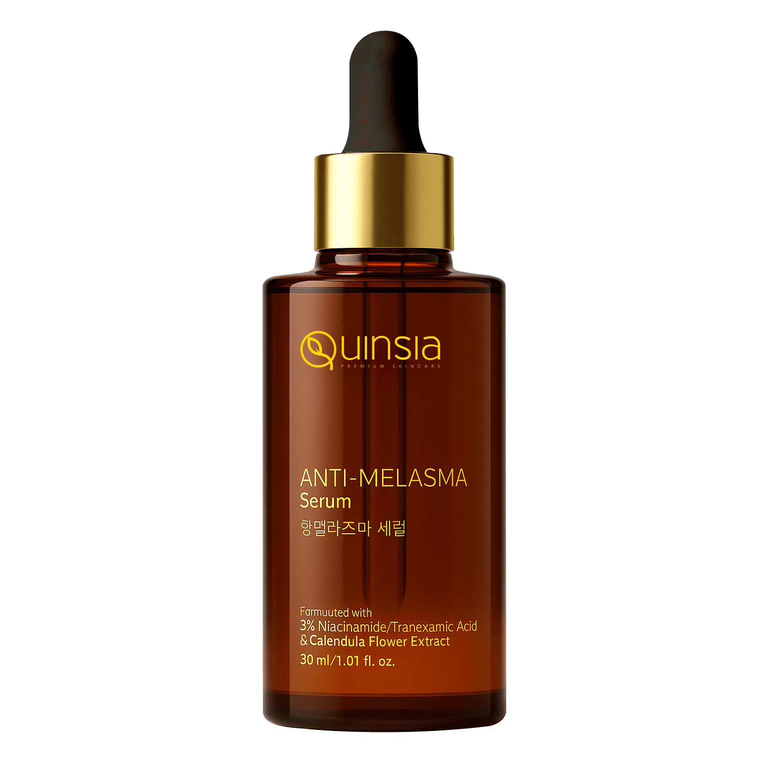 Quinsia Anti-Melasma Serum with 3% Niacinamide/ Tranexamic Acid & Calendula Flower Extract 30ml