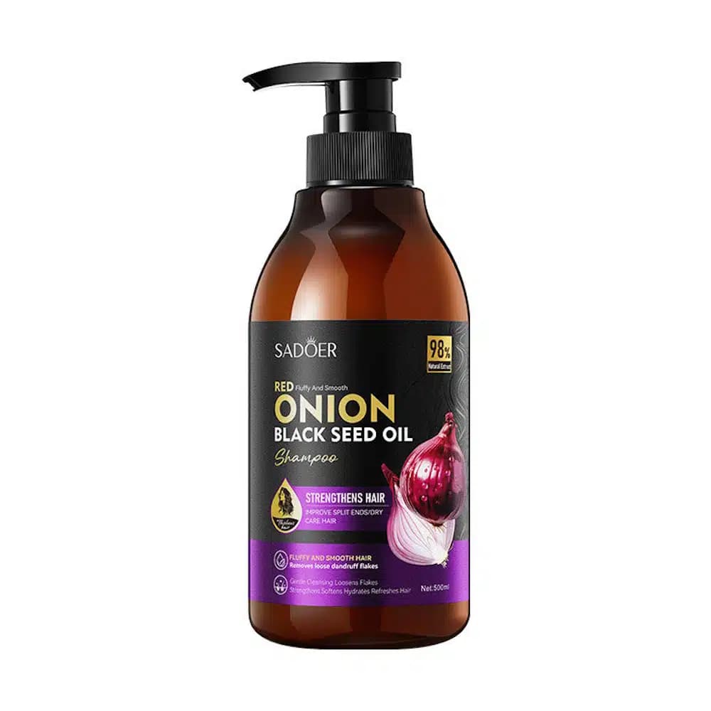 Sadoer Red Onion Black Seed Oil Shampoo for Strengthening Hair 500ml