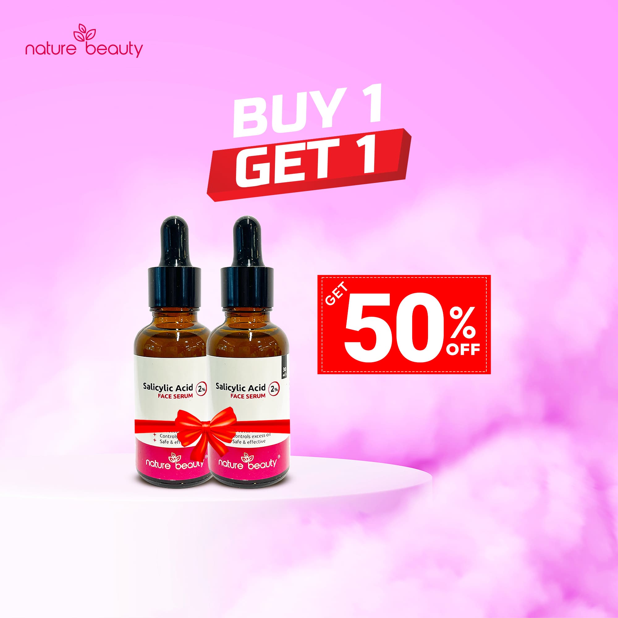 Nature Beauty Salicylic Acid 2% Serum for Acne Control 30ml Buy 1 Get 1