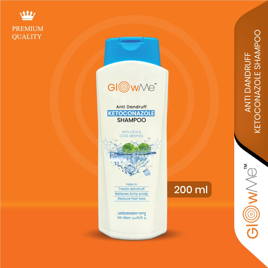 Glow Me Anti Dandruff Ketoconazole Shampoo for Healthy Scalp 200ml