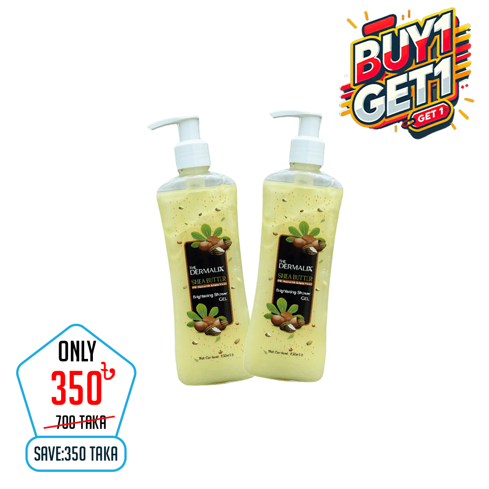 The Dermalix Shea Butter Brightening Shower Gel 250ml Buy 1 Get 1