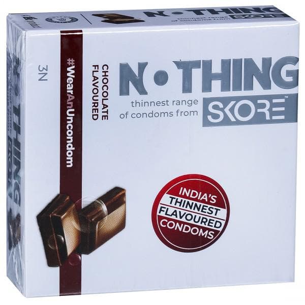 Skore Nothing Chocolate Flavored Thinnest Condoms 3pc