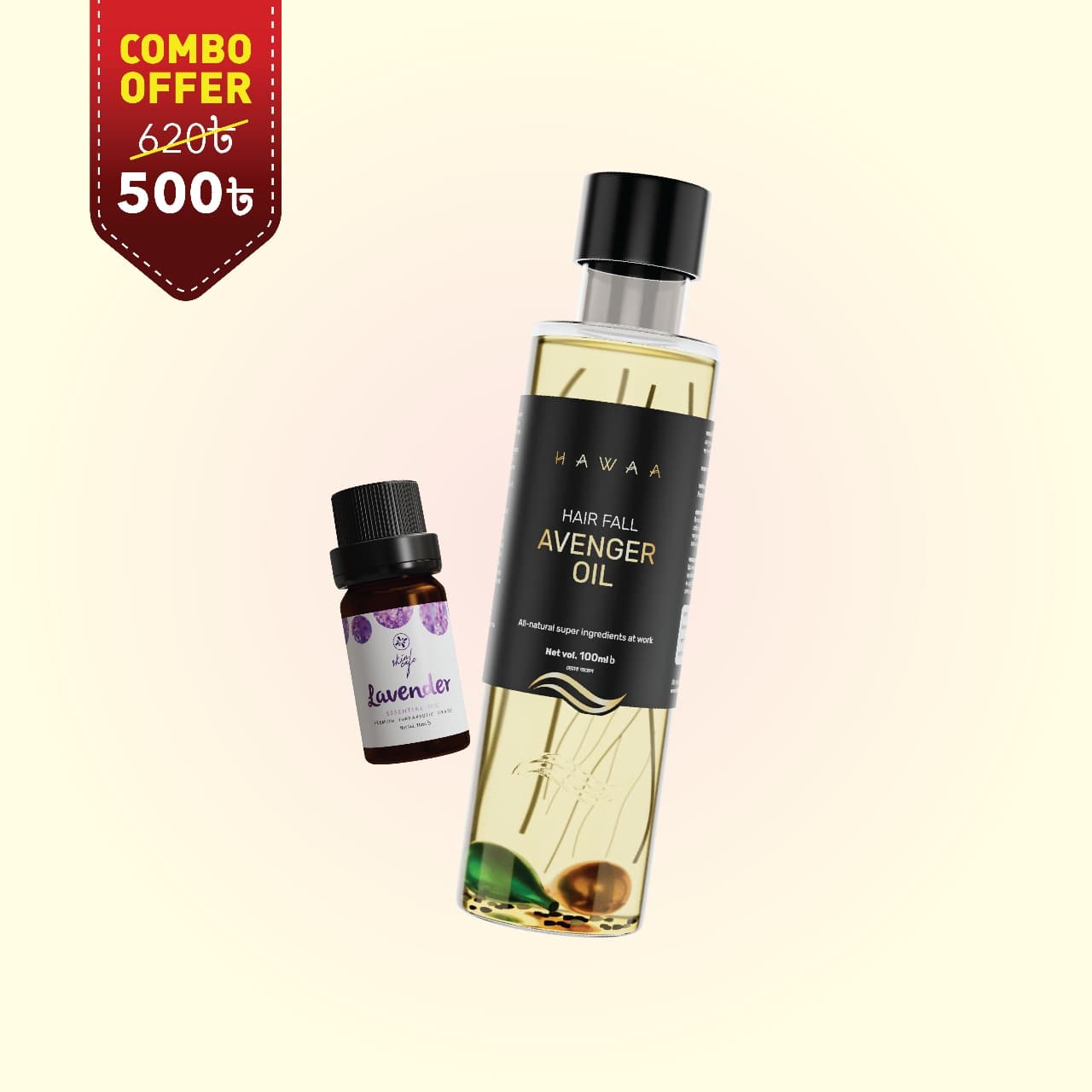 Skin Cafe Lavender Oil 10ml with Hawaa Hair Fall Avenger Oil