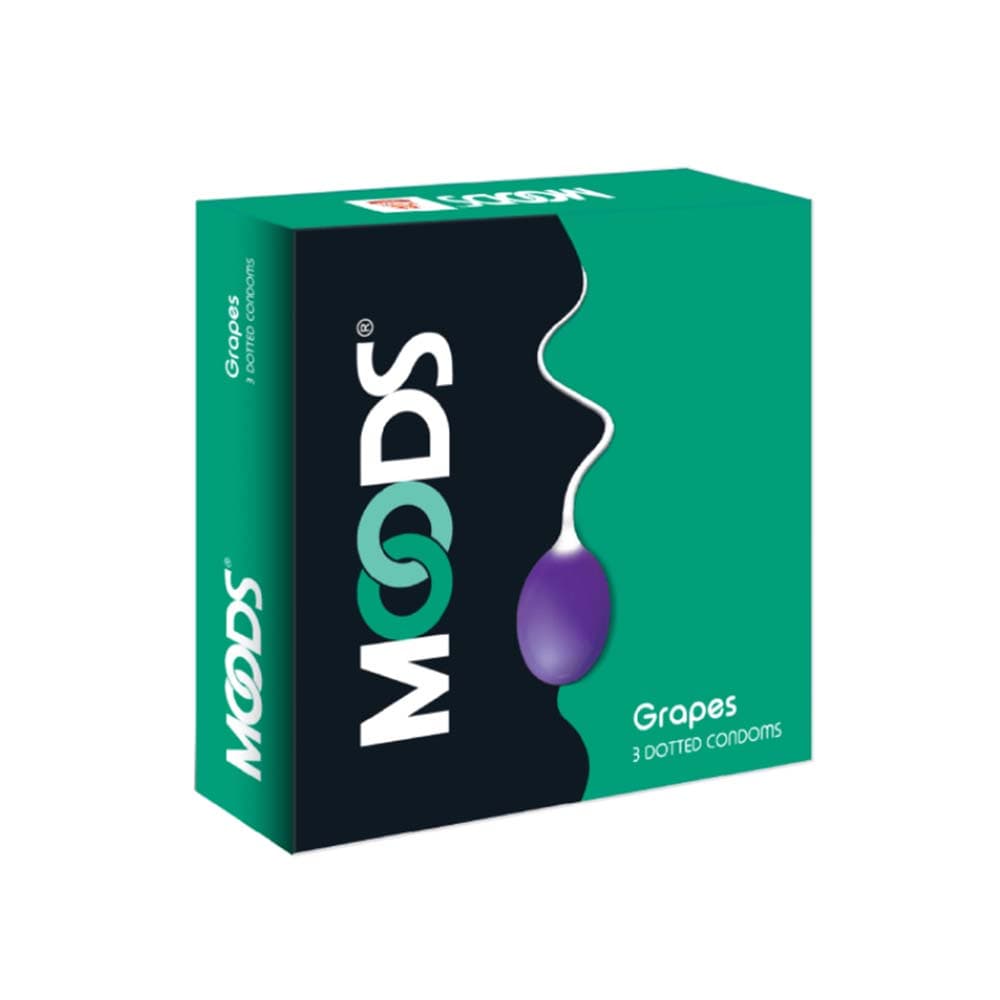 Moods Grapes Dotted Condom 3pc