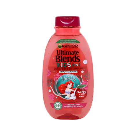 Garnier Ultimate Blends Kids 2 In 1 Shampoo & Detangler With Cherry & Soft Almond 250ml