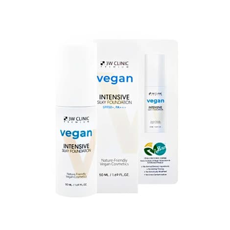 3W Clinic Vegan Intensive Silky Foundation SPF50+ PA++ 50ml