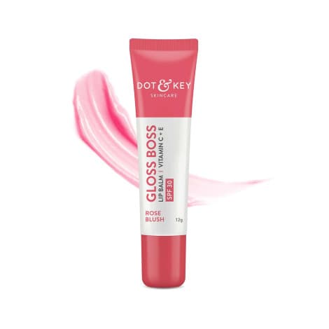 Dot & Key Gloss Boss Lip Balm Vitamin C+E SPF30 - Rose Blush 12g