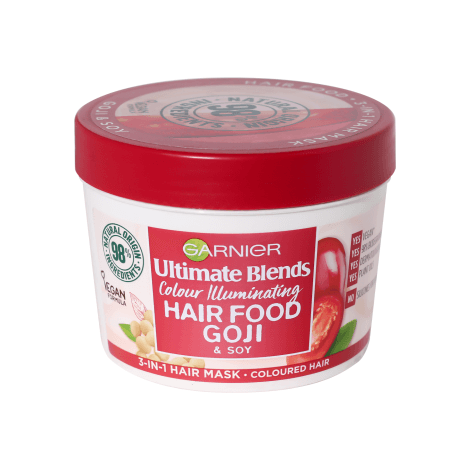 Garnier Ultimate Blends Colour Illuminating Hair Food Goji & Soy 3 In 1 Hair Mask 400ml