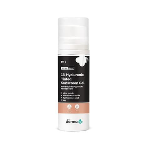The Derma Co 1% Hyaluronic Tinted Sunscreen Gel 50g