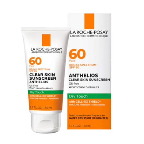 La Roche-Posay Anthelios Clear Skin Face Sunscreen, Dry Touch SPF 60 50ml
