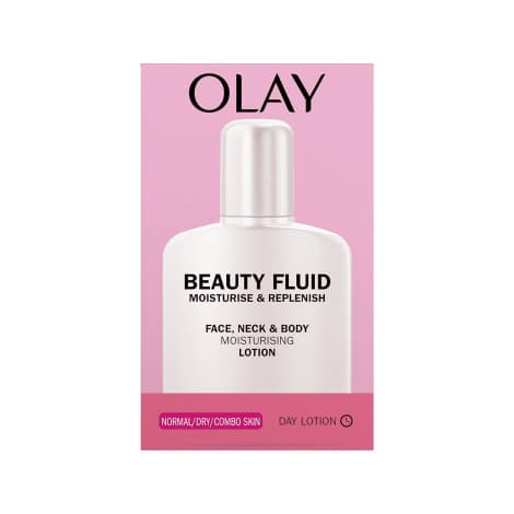 Olay Beauty Fluid Moisturise & Replenish Moisturising Lotion Face, Neck & Body 200ml