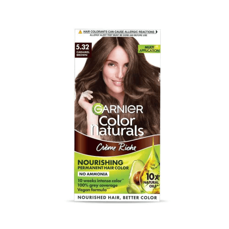 Garnier Color Naturals Creme Riche Nourishing Permanent Hair Color - 5.32 Caramel Brown