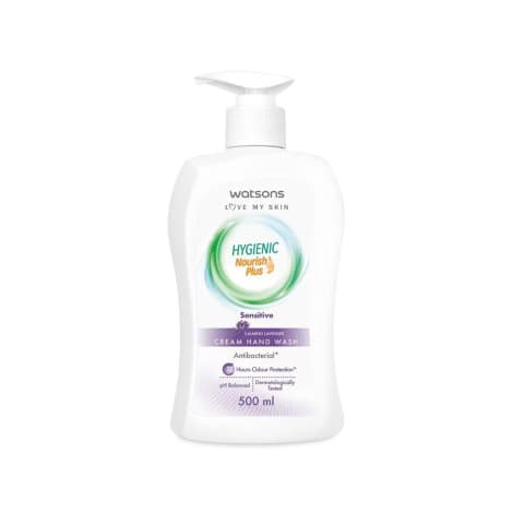 Watsons Hygienic Nourish Plus Sensitive Calming Lavender Cream Hand Wash 500ml