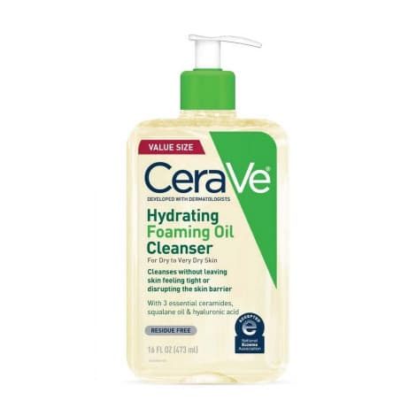 Cerave Hydrating Foaming Oil Cleanser For Dry To Very Dry Skin 473ml