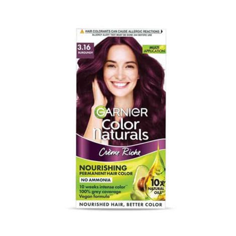 Garnier Color Naturals Creme Riche Nourishing Permanent Hair Color - 3.16 Burgundy 35ml+30g