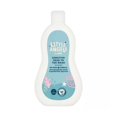 Asda Little Angels Sensitive Head to Toe Wash Unscented 500ml
