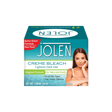 Jolen Creme Bleach Lightens Dark Hair Original Formula 125ml