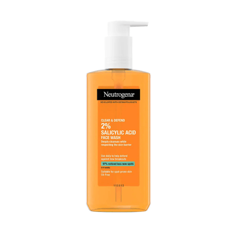 Neutrogena Clear & Defend 2% Salicylic Acid Face Wash 200ml