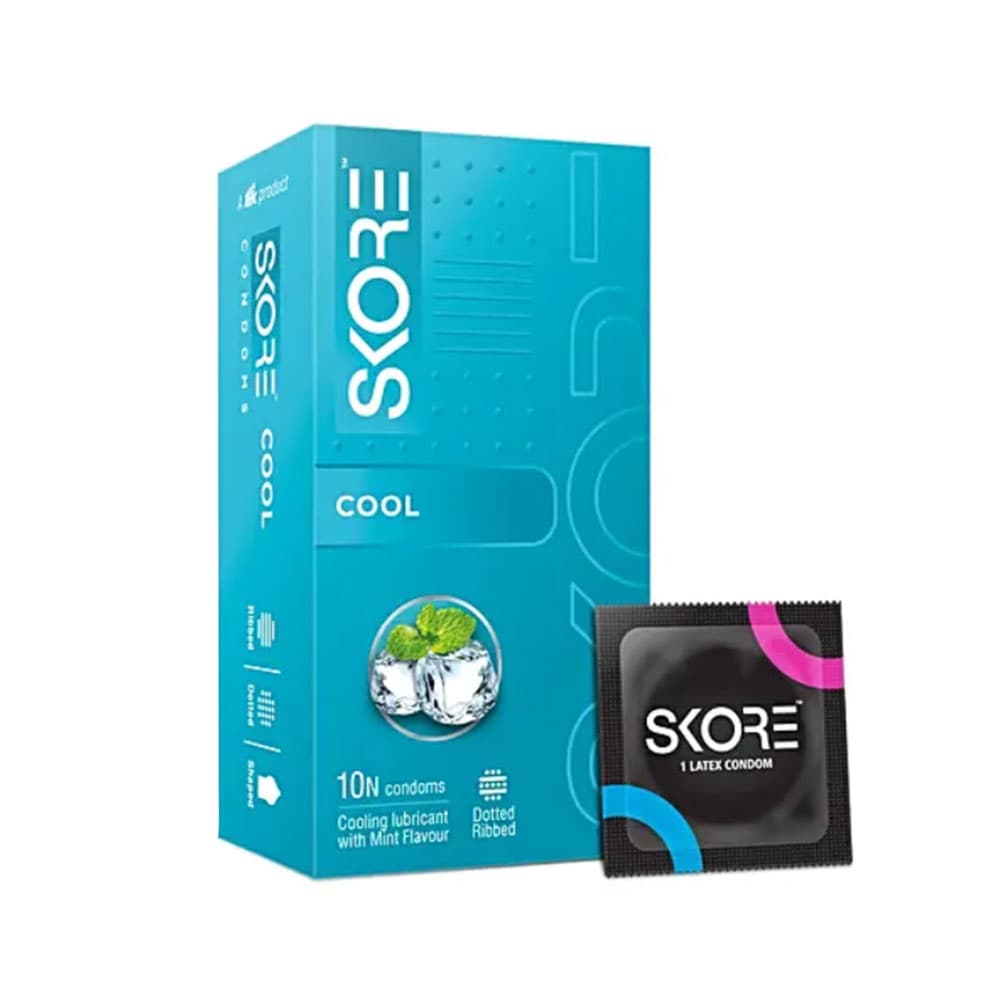 Skore Cool with Cooling Lubricant & Mint Flavoured Condom 10pc