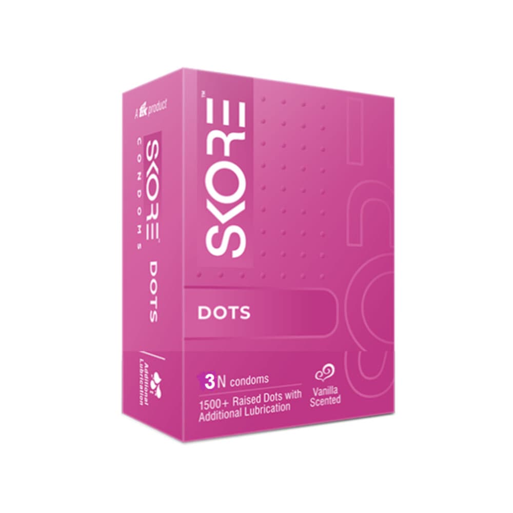 Skore Dots 1500+ Raised Dotted Condoms 3pc