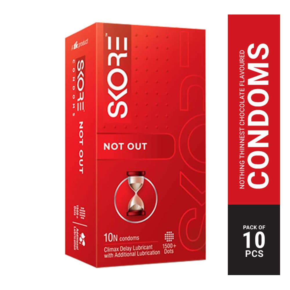 Skore Notout Climax Delay & 1500+ Dotted Condom 10Pc